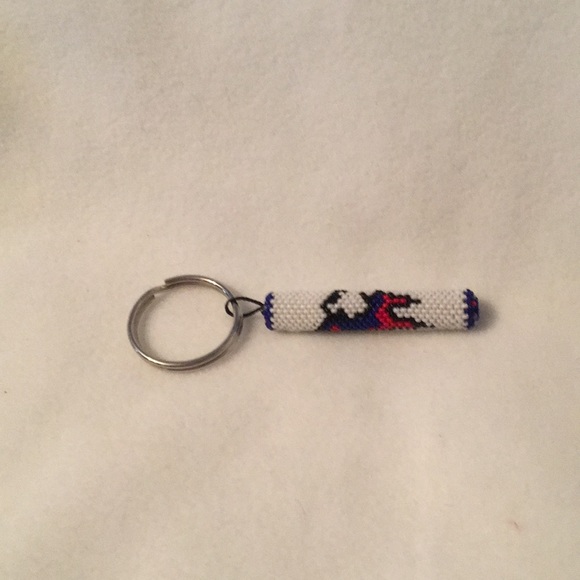 Accessories - Hand beaded zipper pull patriots design. Accessories - Hand beaded zipper pull patriots design.